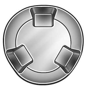 #10-32 x 3/4 Round Head Tri-Groove Tamper Resistant Screw, 50 pk.