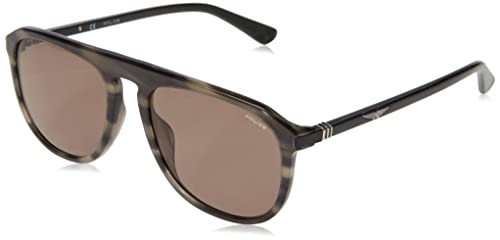 Lunettes Police SPLE06 tendance grise havane taille 56