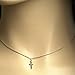 Beaux Bijoux Sterling Silver Choker Cross Necklace for Women | Dainty Small Silver Cross Choker Pendant Necklace