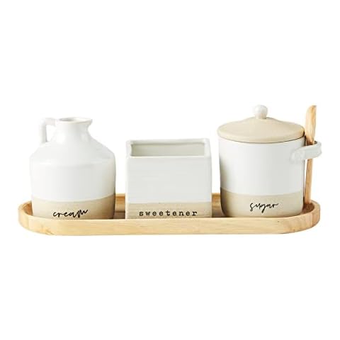 Mud Pie 47800013, Weiß/Natur, Creme-und Zucker-Set Cover