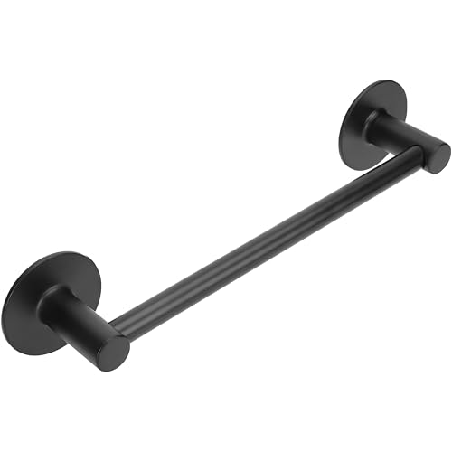 ZETAPEX Toalleros de baño sin Taladro 30CM con Adhesivo para Pared - Barra Porta Toallas - Toallero Negro Mate.