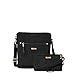Baggallini Damen with Phone Wristlet Go Bagg mit RFID-Handy-Armband, Schwarze und Goldfarbene Hardware