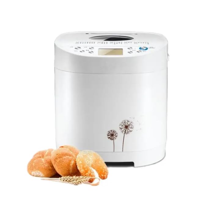 OYWEHECE Fabricante de Pan programable, máquina de fabricación de Pan automático Antiadherente, masas, Opciones sin Gluten y más, Pantalla LCD, Blanco