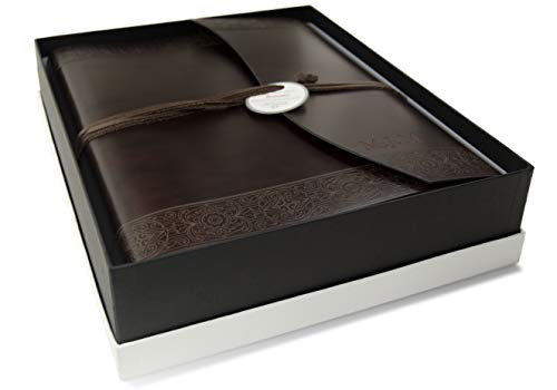 LEATHERKIND Personalizados Maya Álbum de Fotos de Cuero Reciclado Rústico, Large Páginas Estilo Clásico - Hecho a Mano en Italia