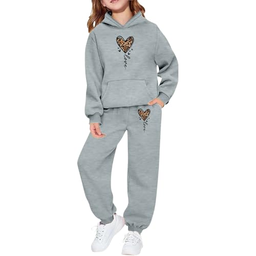 Ensemble jogging polaire fille gris idéal pour les jeux et sorties d'hiver