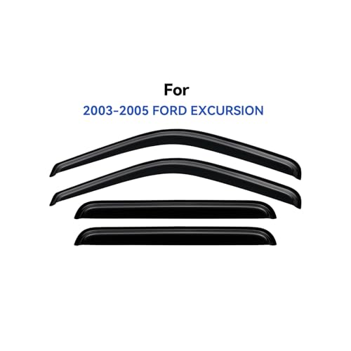 Image of Window Visors Rain Guards for 2000 2001 2002 2003 2004 2005 Ford Excursion, Out-Channel Window Vent Wind Deflectors Visors Shades for 00 01 02 03 04 05 Ford Excursion