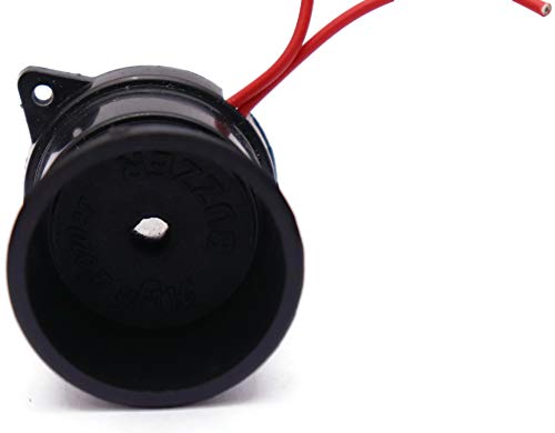 Image of Electronic Spices 220v AC Black Piezo Electronic Alarm Discontinuity Sound Buzzer Beeper Pack of 2