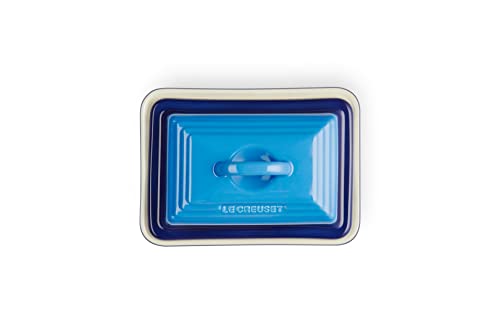 Le Creuset Stoneware Butter Dish, 900 g, 17 x 12.5 x 9 cm, Azure, 70837172200000, Azure Blue - Image 4