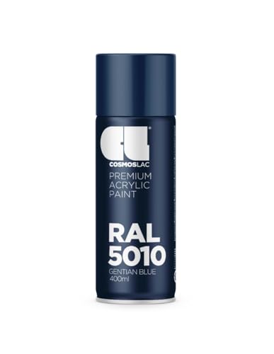 COSMOS LAC Spray Premium Acrylic Brillante Ral 400 Ml (RAL 5010 Azul genciana)