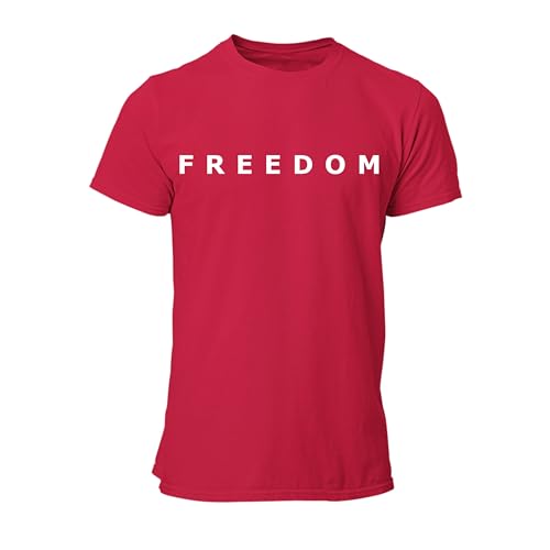 Freedom Shirt – Simple Freedom Text T Shirt for Men & Women Patriotic Men's Tshirts Graphic Tee
