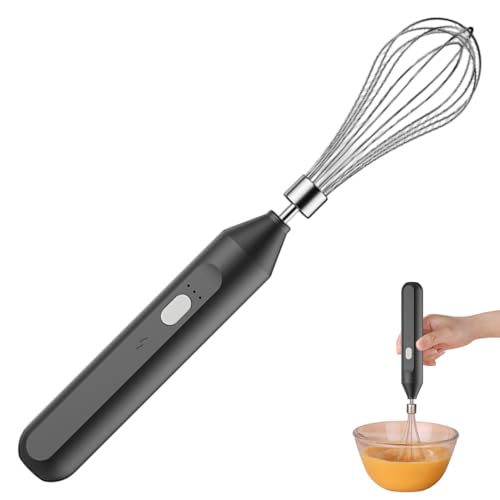 Electric Egg Beater, Multifunctional 3 Speed USB Rechargable Handheld Egg Beater Small Lightweight for Milkshake Cream, Cake, Baking