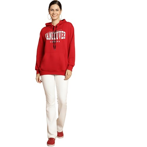 Image of Mack Jonney Printed Hooded Cotton Fleece Sweatshirt for Women-MACK32482