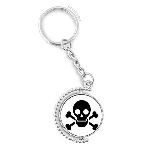 Symbole chimique rotatif porte-clé pour motard et sac à dos de voyage