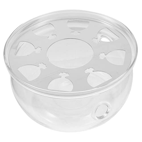 OFFSCH Glass Teapot Warmer Base Compact Teapot Heater for Home Office Tea Accessory for Heating Preservation Present for Tea Lovers