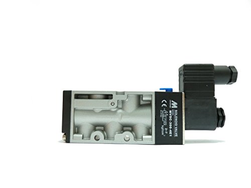 Mindman MVSC-300-4E1-AC110-NPT Solenoid Valve, 3/8 NPT, 4 Way, Single Solenoid, AC110V, DIN Connector
