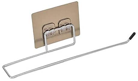 JAY BHAVANI Enterprise Stainless Steel Self Adhesive Wall Mount Towel Bar for Kitchen Bathroom Toilet, Under Cabinet, Garage, Laundry, Pantry- No Drilling