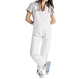 Damen-Jeans, Overall, lockere Passform, Denim-Overall, verstellbarer Riemen, Jeans, Lätzchen,...