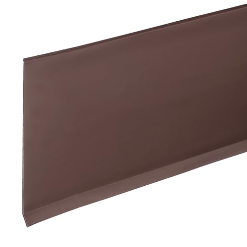 sourcing map 10ft x 6 Baseboard Trim Peel and Stick Wall Flexible Molding Trims, Self Adhesive PVC Cove Base Baseboards for Walls Corner, Coffee