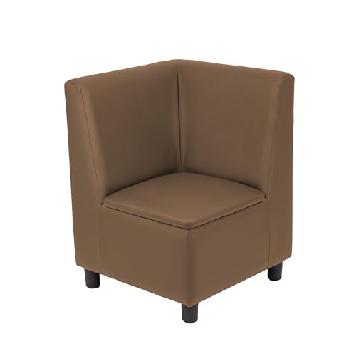 Image of FDP Kid Comfort Collective Modular Corner Armless Chair - Chocolate