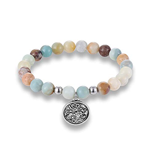 MTCDBD Costellazione Braccialetto in Pelle,Leone