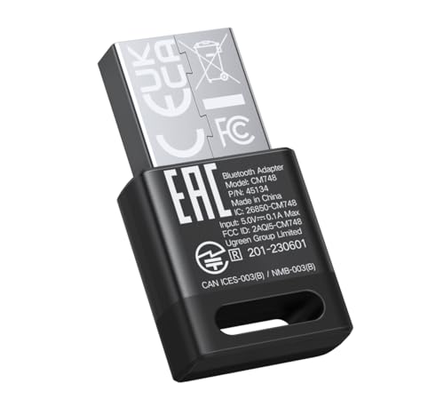 UGREEN Adaptador Bluetooth USB, adaptador Bluetooth 5.4 para PC, Plug & Play para Windows 11/10/8.1,