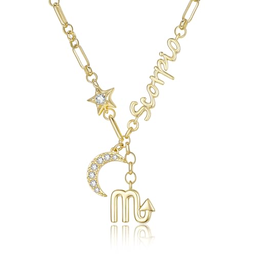 Scorpio Zodiac Necklace for Women...