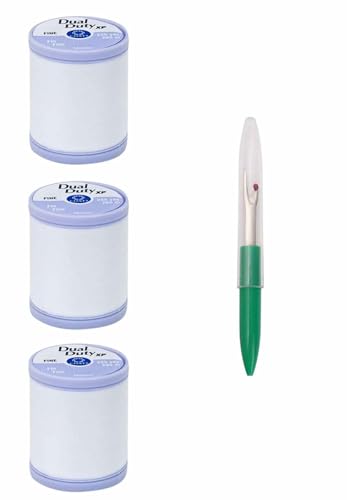 Hilo de coser Coats & Clark 3 unidades 225 yd blanco miniatura 1