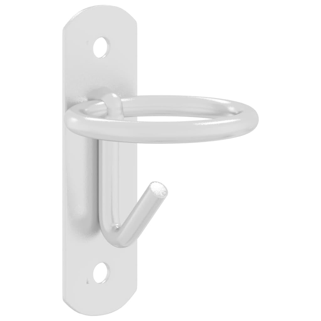 Eimerhaken 3er Set Wandmontage Silbern Verzinkter Stahl langlebig robust vielseitig für Pferdefutter Wasser Futterzusatz, Stall, Reitsport, Tierpflege, Befestigung, Tierhaltung