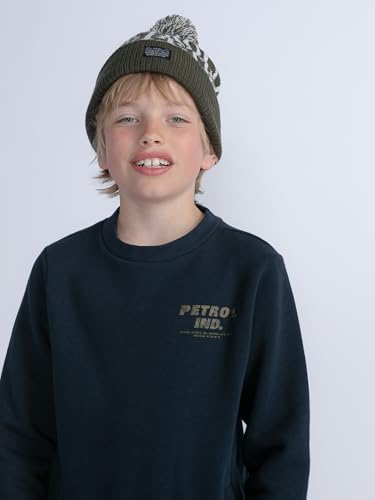 Pull Petrol pour garçons à col rond sweat de sport ado - 7