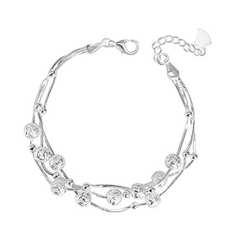 QianSiLi Drei Leben und Drei Welten Armband Damen Silber 925, Das Geschenke...