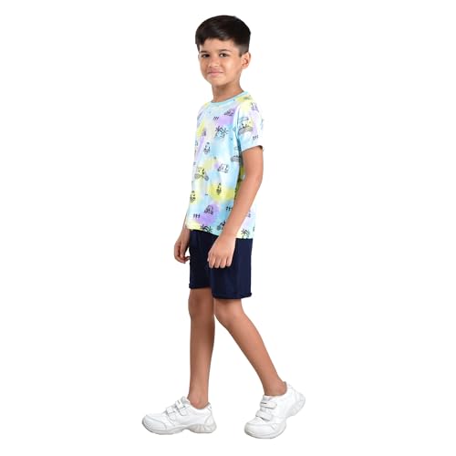 Image of Clothe Funn Boys Printed Cotton Half Sleeves T-Shirt & Shorts Set