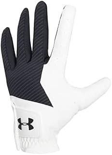 Under Armour Mens 2022 UA Medal Synthetic Golf Glove - Black/White - XL