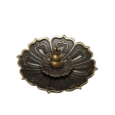 Incense Burner Alloy Lotus Coil Incense Holder Three-piece Creative Metal Base Zen Decor Crafts Sandalwood Burner Waterfall Incense Burne