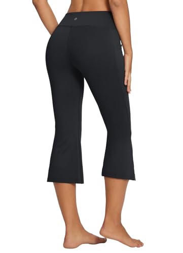 baleaf Women Flare Capri Leggings with Pockets Yoga Pants Bootcut Casual Cotton Work Summer Lounge2