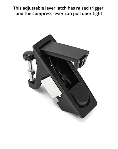 Qwork WD7734 8Pcs Compression Latch Lock Zinc Alloy Flush Lever Latch Adjustable Grip Range 0.04 Inch-0.94 Inch thumb #1