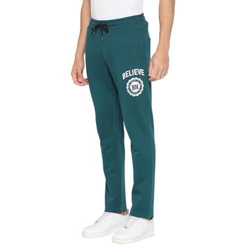 Image of Being Human Grey Regular Fit Track Pants for Men Clothing