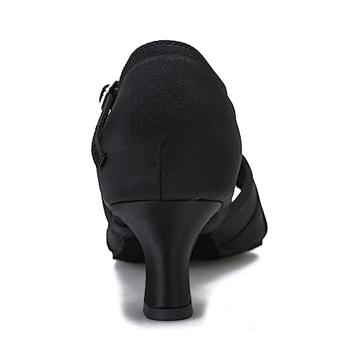 Image of Women's Ballroom Dance Shoes Latin Salsa Dancing Shoes Cross Strap 2.5inch Heel 3inch Heel ZB04