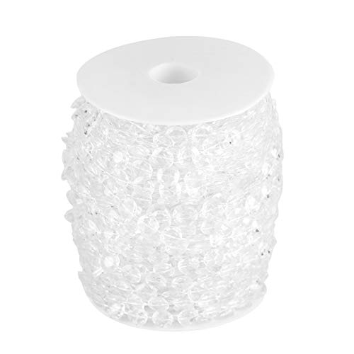 Perles en cristal transparent acrylique, perles en cristal transparent, guirlande de rideau,...
