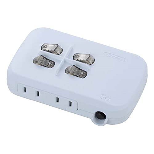Amazon.co.jp: LED個別スイッチ付き 節電タップ 4個口 [HS-A1759W