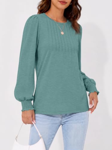 Image of AUTOMET Womens Long Sleeve Shirts Fall Blouses Tops Business Casual Outfits