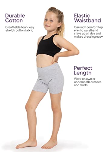 STRETCH IS COMFORT Girl's Cotton Biker Shorts | 3 Pack | Size 4-16 |4