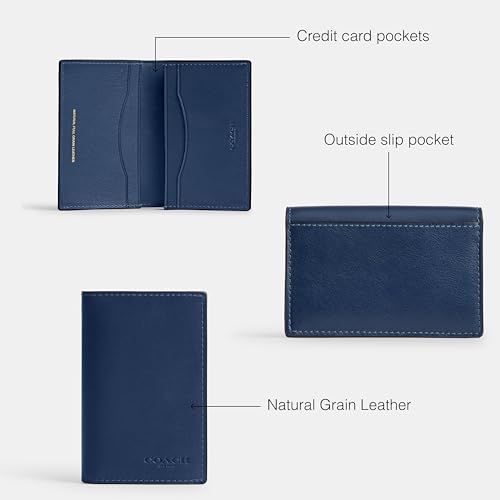 Coach Men's Bifold Case Accessory-Travelers Card Sleeves, Deep Blue3