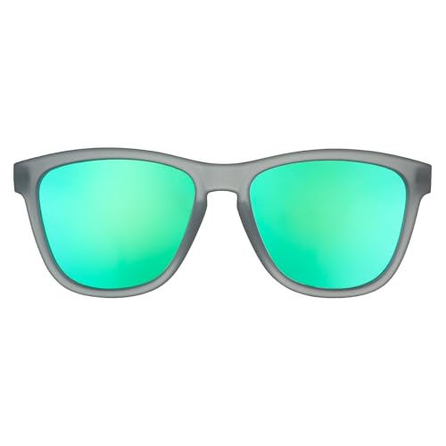 goodr Silverback Squat Mobility Polarized Sunglasses for Men & Women, Medium Sized (OG), Dark Gray Translucent Frames with Light Green Mirrored Reflective Lenses, UV400 Protection, No Slip, No Bounce3