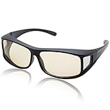 [エイトトウキョウ] サングラス メガネの上から 偏光 オーバーグラス 偏向 メンズ レディース 日本製 ライトカラー ナイト ドライブ 夜間 バイカー メガネ スポーツ 運転用 UVカット ブルーライトカット 高性能レンズ [ 鯖江メーカー企画 ] マットブラック/ライトブラウン OGHCP-1