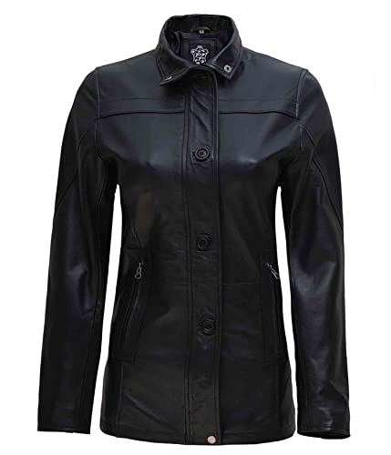 fjackets Leather Car Coats for Womens - Real Long Leather Jacket Women Premium Lambskin Leather Coat For Women2