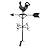 Montague Metal Products 32-Inch Weathervane with Satin Black Rooster Ornament