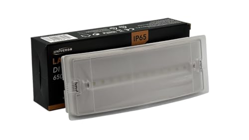 GASIASHOP SRL UNIVERSO LT-49312 LAMPADA LED DI EMERGENZA DA ESTERNO ANTI BLACK OUT 1.5W 90 LUMEN DA INTERNO CON PITTOGRAMMI IP65
