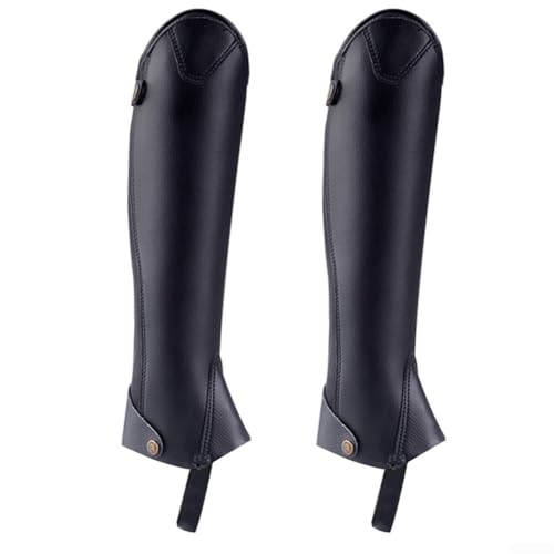 Protège-jambes équestres en microfibre et cuir de protection
