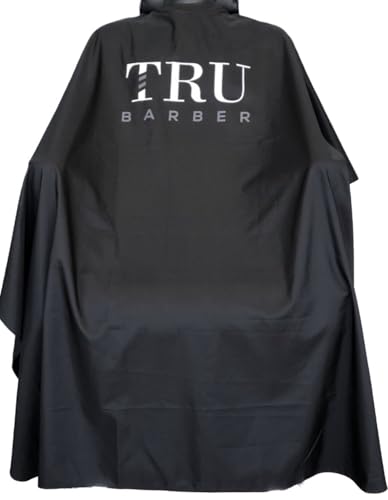 'TRU BARBER silicone neck cape, 100% Polyester, light weight capeWaterproof, Cape with Snap Closure, Barber Cape, 50'' x 58'