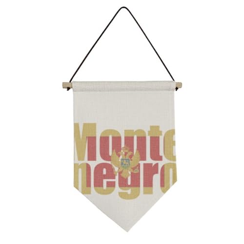 Drapeau Monténégro en toile pour orner un mur vide sans pliure